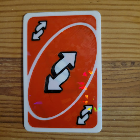 3d printed reverse card (RED) 4.25 Inches Holographic