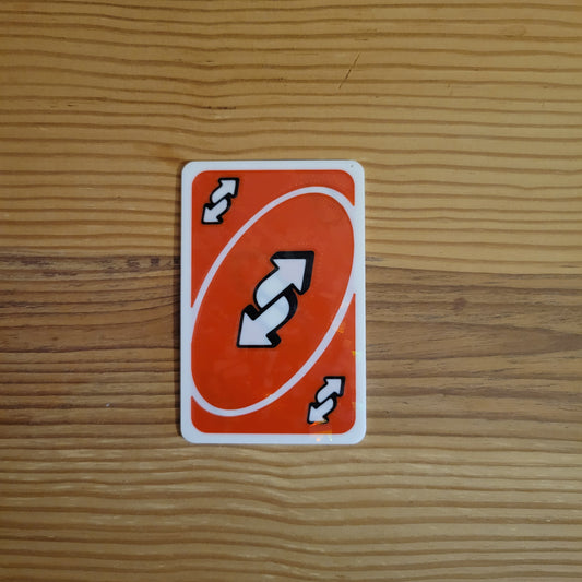 3d printed reverse card (RED) 3.75 Inches Holographic